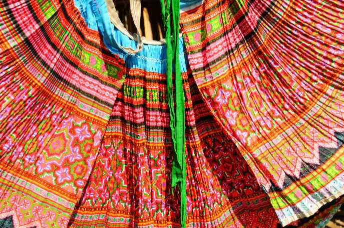 Geborduurde Hmong Textiel Bac Ha